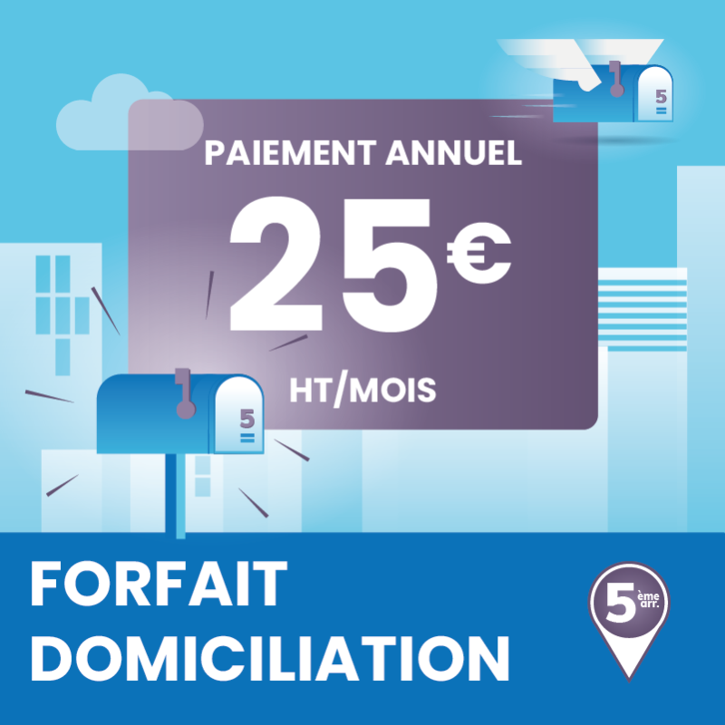 Prolongement 1 an de votre forfait de Domiciliation à Marseille 5ème