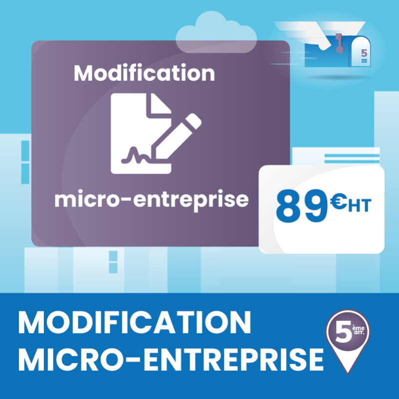 Modification de votre auto-entreprise (micro-entreprise) - Domiciliation Marseille 5ème proche Jaret