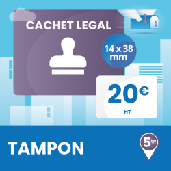 Tampon encreur personnalisé 14x38mm offert à l'ouverture - Domiciliation Marseille 5ème